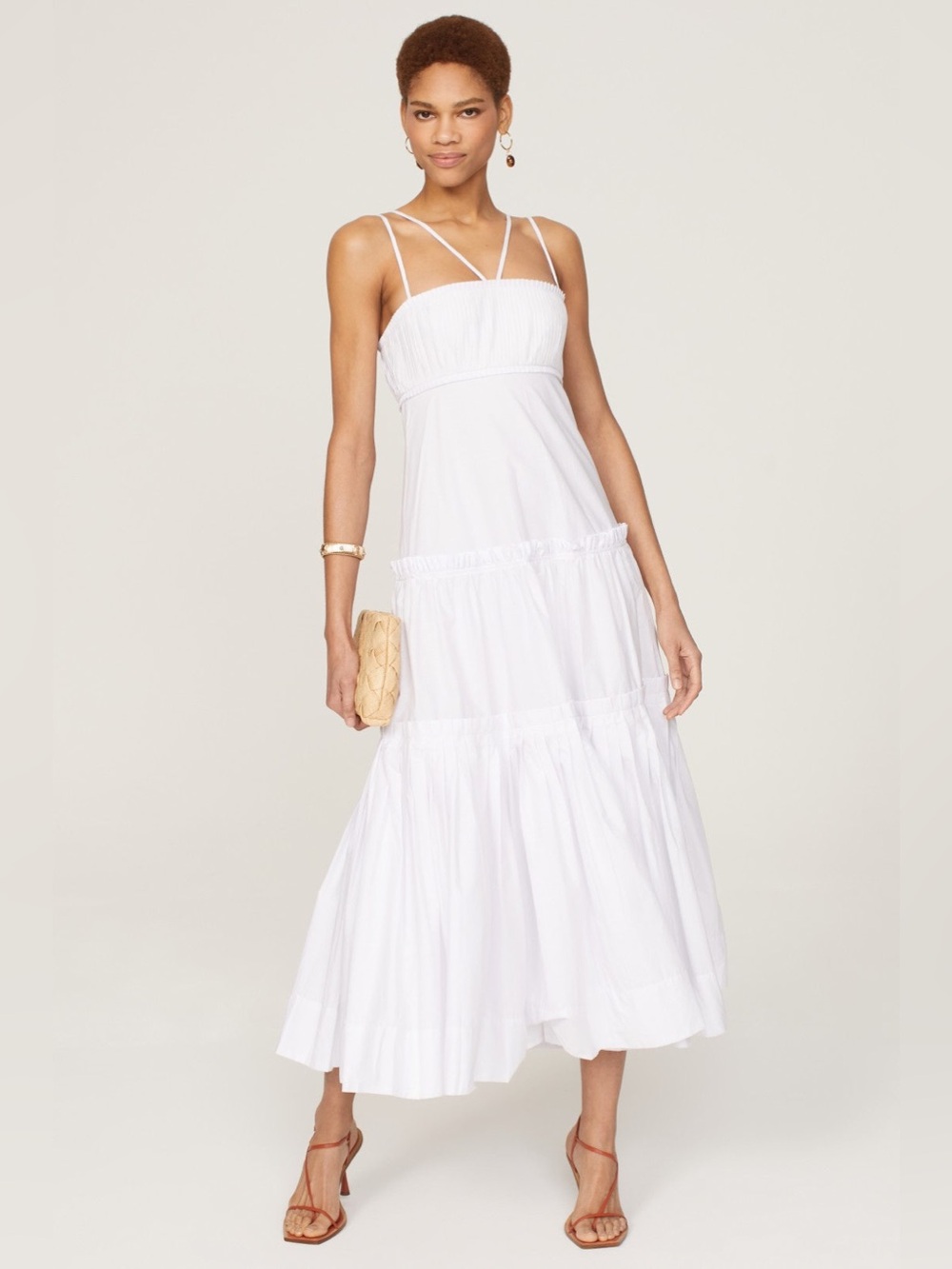 Nicholas Novi‎ White Maxi 100% cotton Dress - Size 8 - Picture 2 of 6